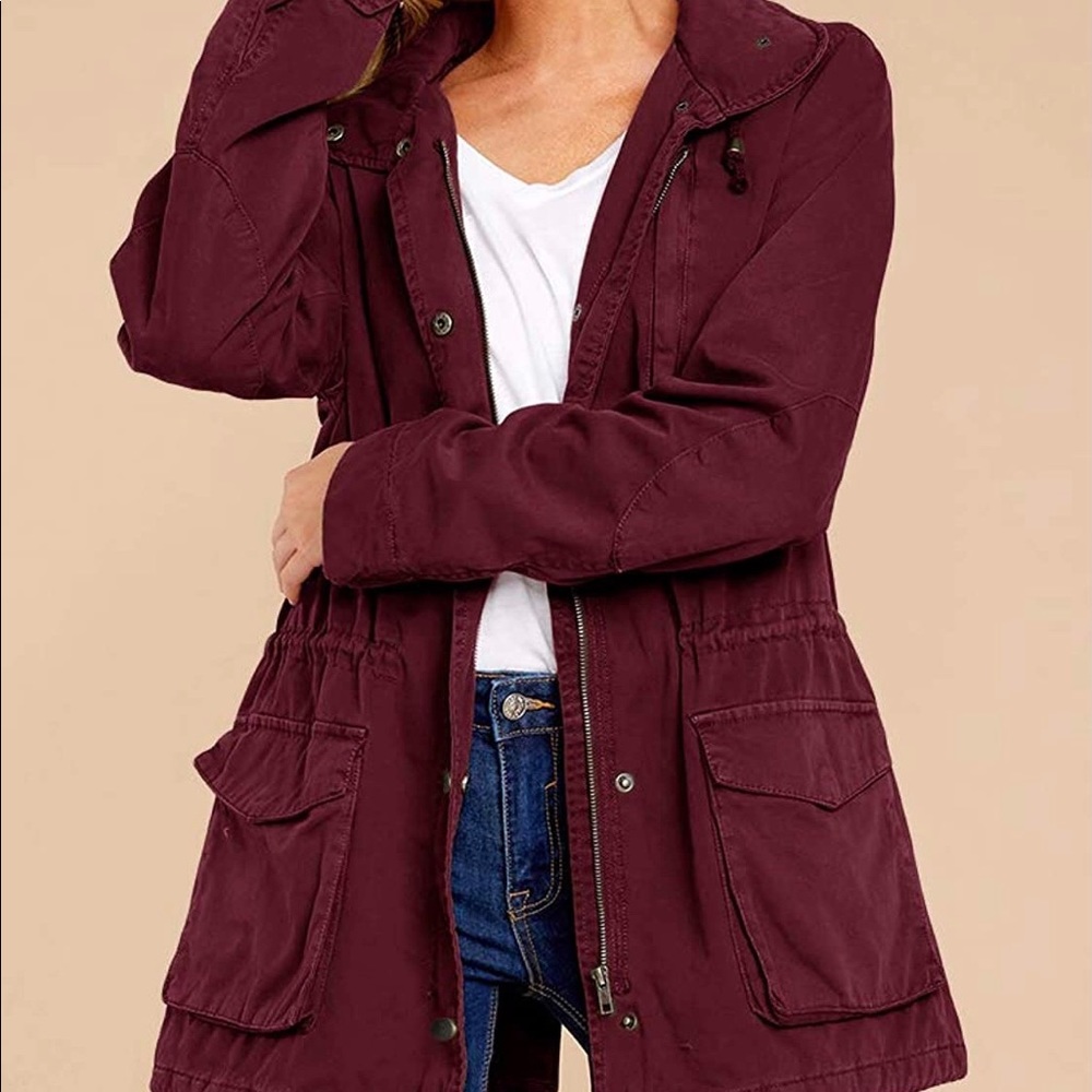 Wine red Anorak jacket